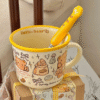 Ly gốm Butterbear kèm muỗng dễ thương